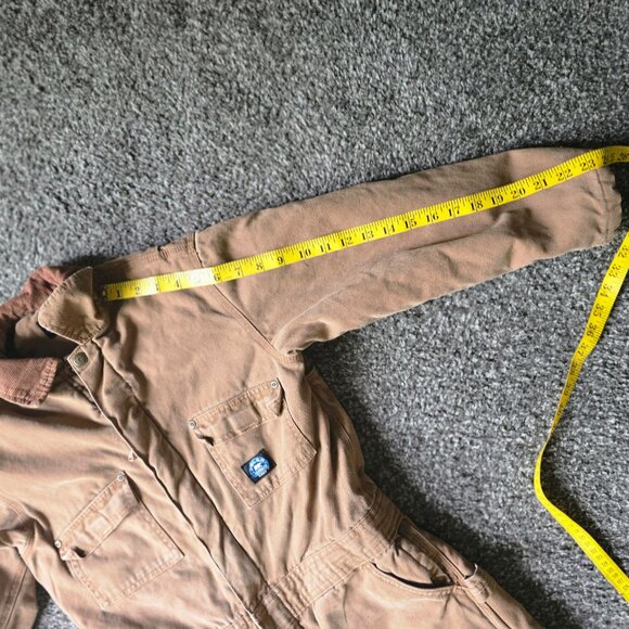 Youth Boys Polar King by Key Duck Long Sleeve Overall in tan canvas Sz M - Picture 7 of 12
